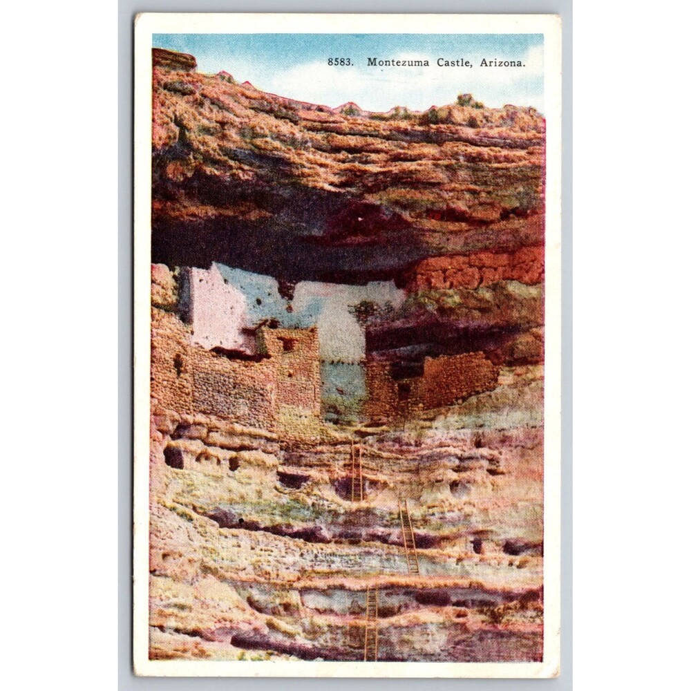 Vintage Postcard 8583 Montezuma Castle Arizona Camp Verde H.H. Tammen HHT Co